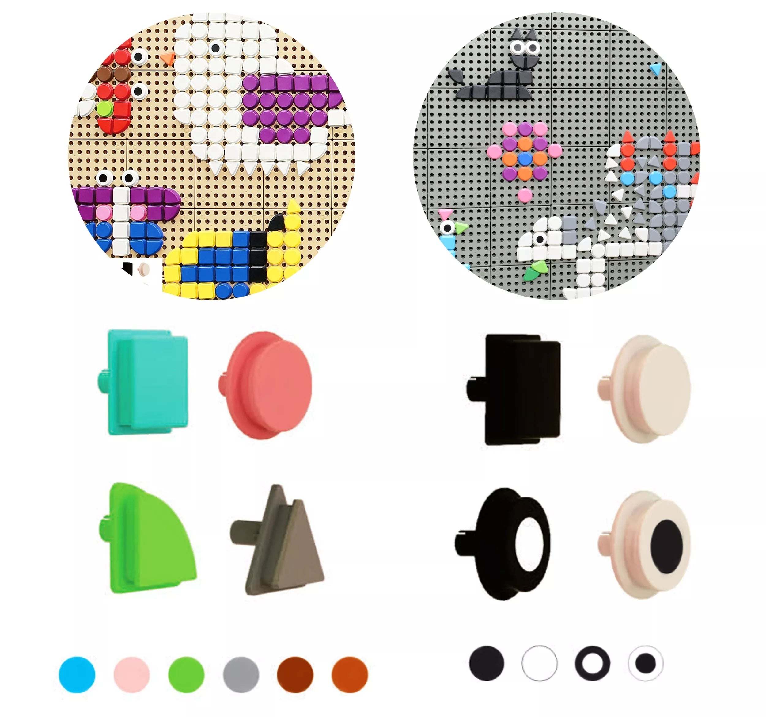 MASTERKIDZ geometrinių lentų elementai, 256 vnt.